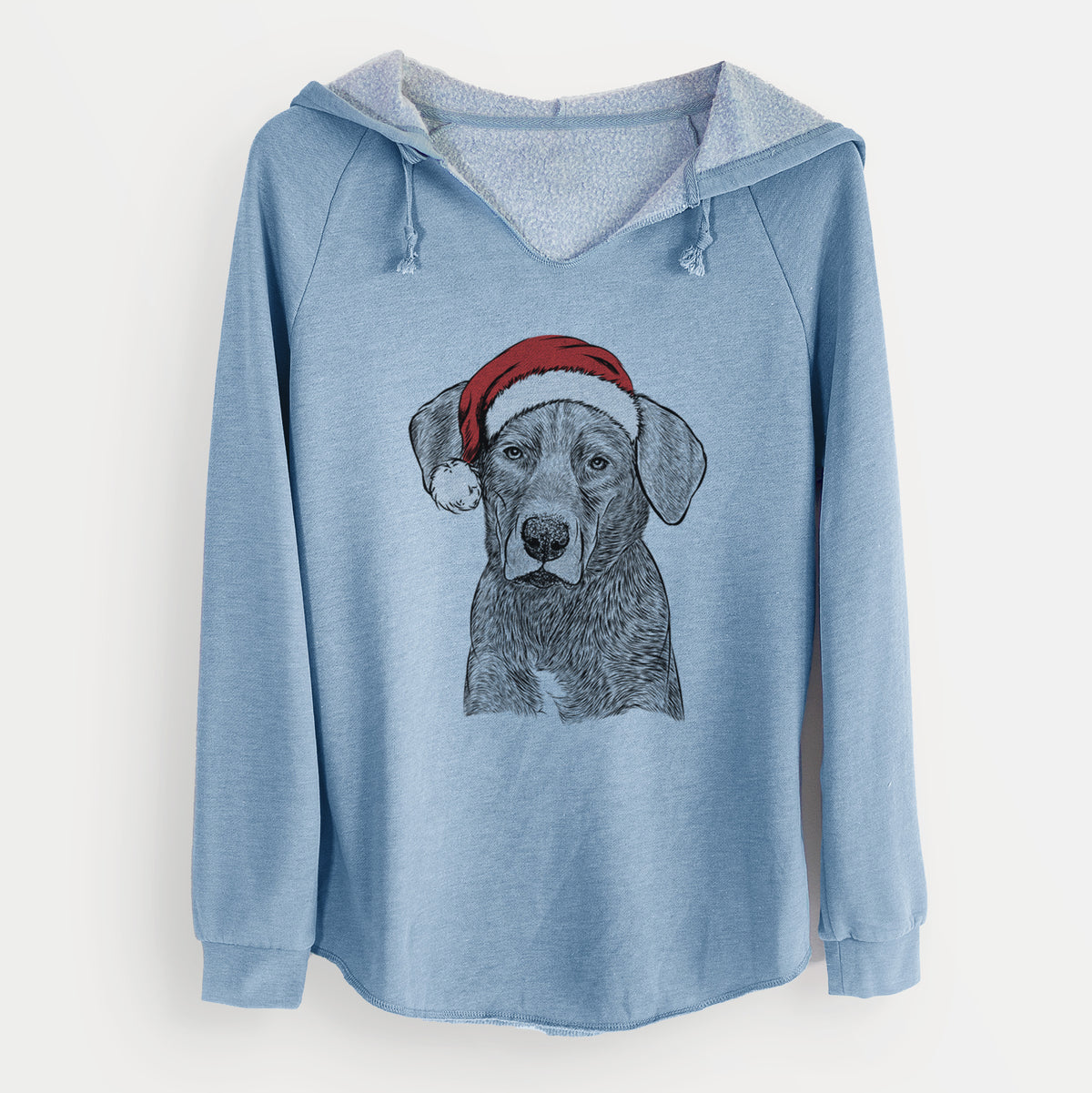 Santa Tom the Lab Dane Mix - Cali Wave Hooded Sweatshirt