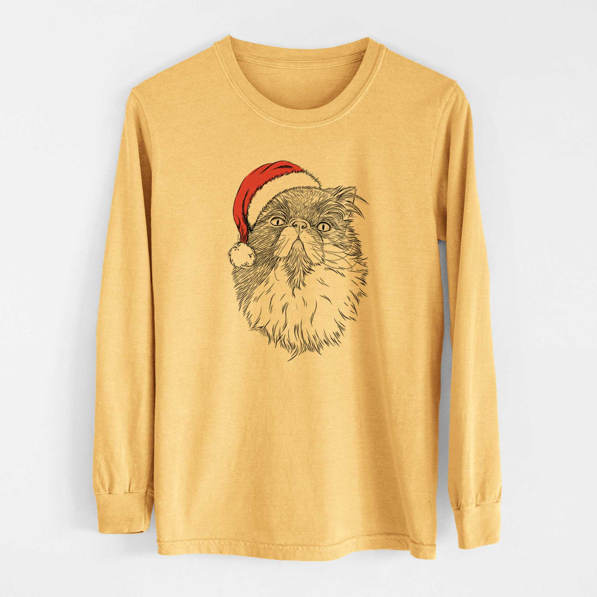 Santa Tookie the Perisan Cat - Heavyweight 100% Cotton Long Sleeve