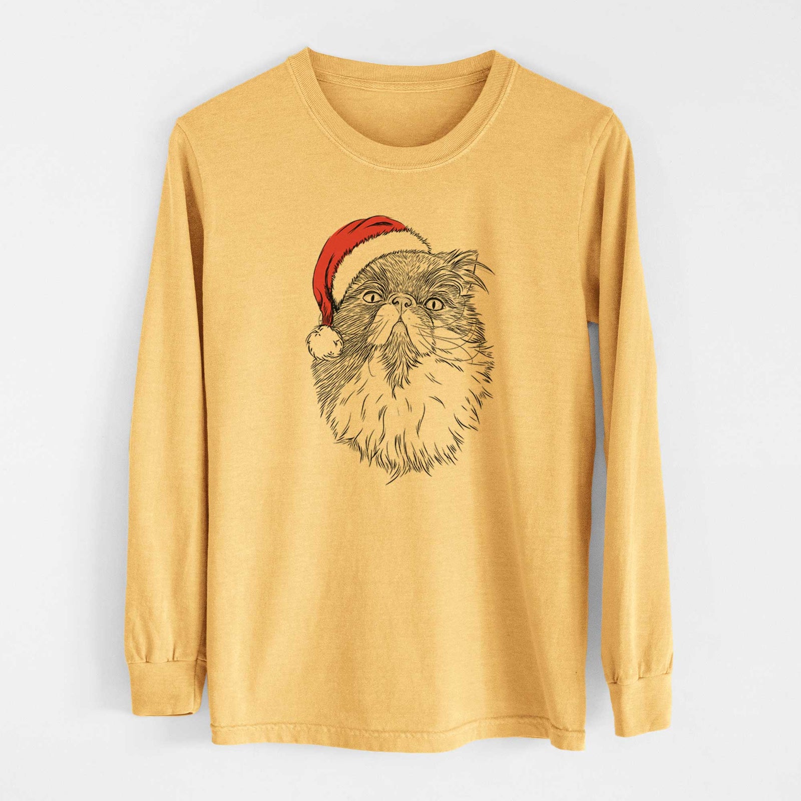 Santa Tookie the Perisan Cat - Heavyweight 100% Cotton Long Sleeve