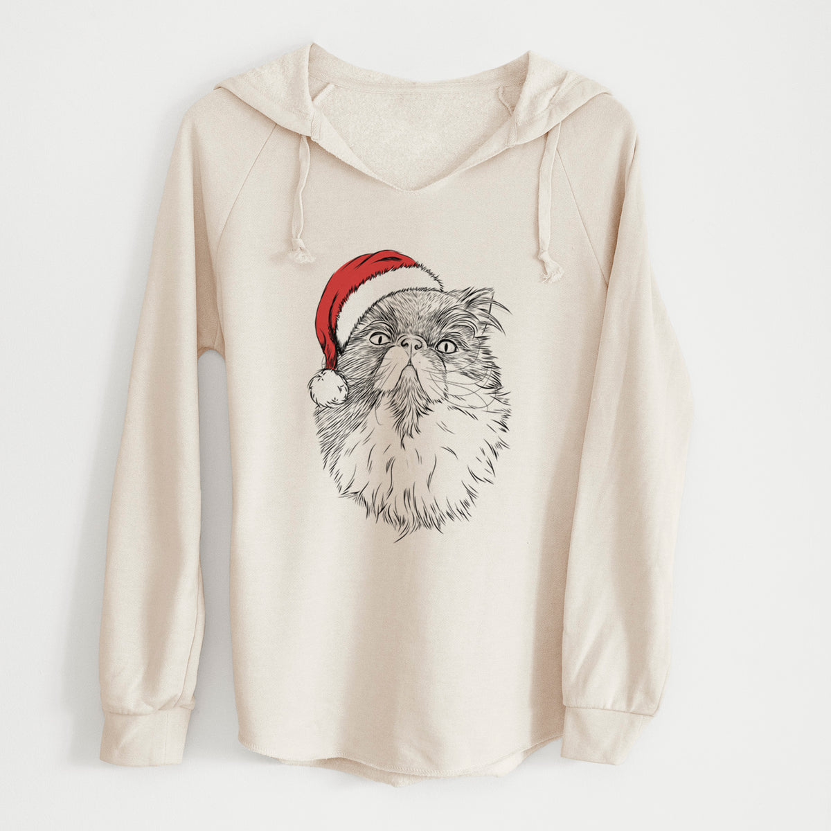 Santa Tookie the Perisan Cat - Cali Wave Hooded Sweatshirt