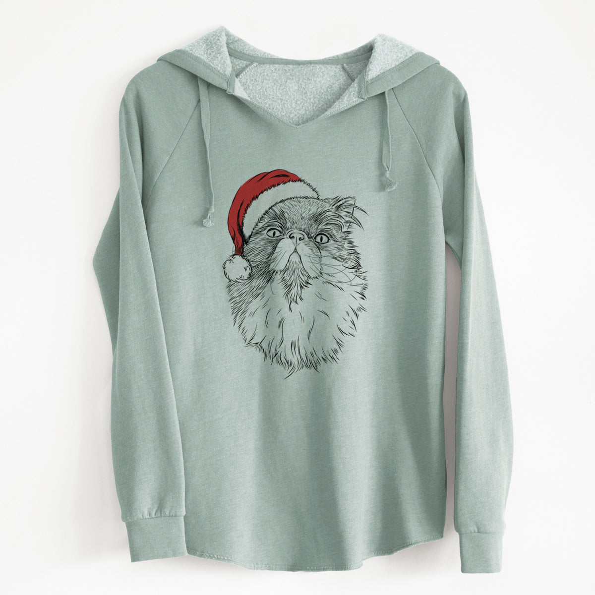 Santa Tookie the Perisan Cat - Cali Wave Hooded Sweatshirt