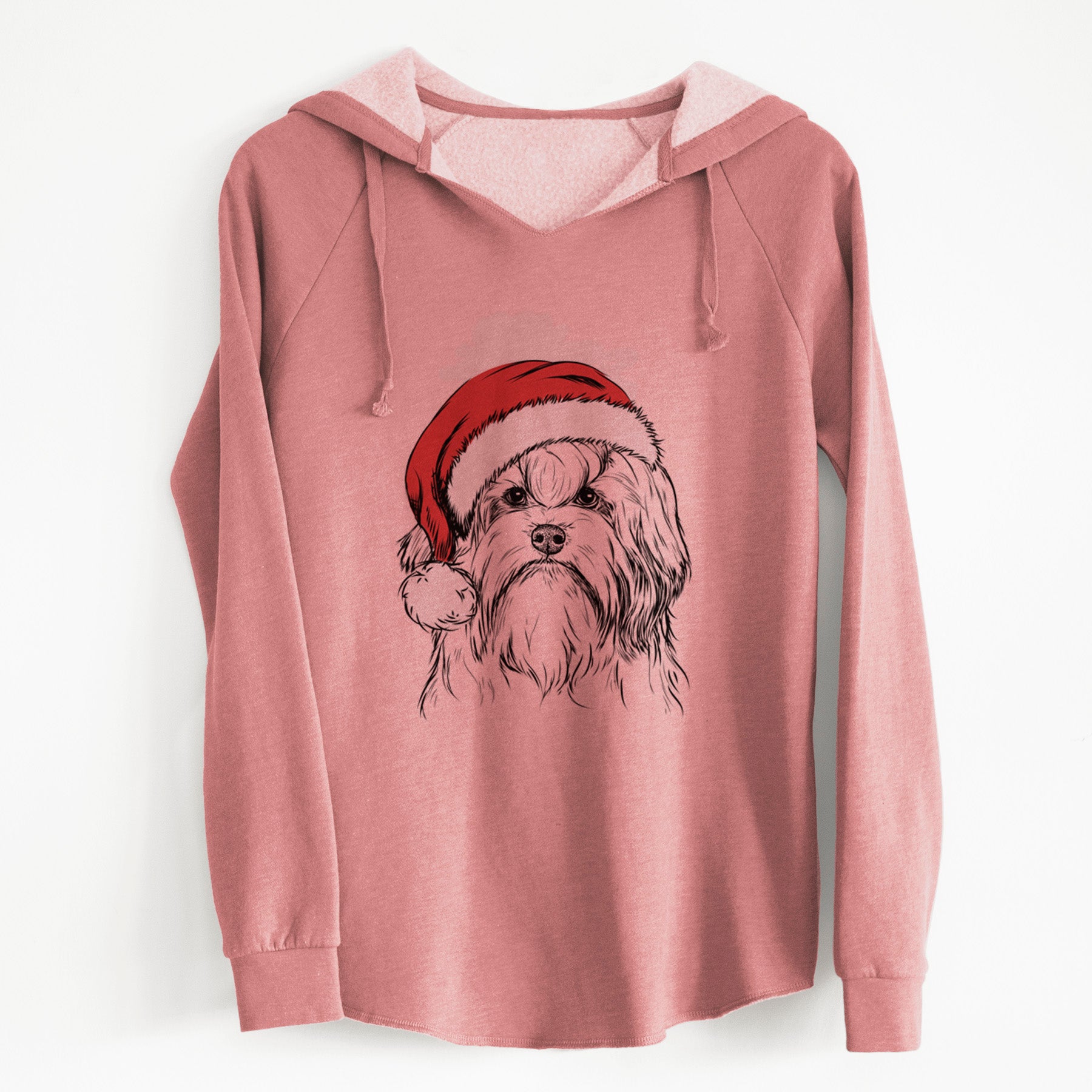 Santa Tootsie the Lowchen - Cali Wave Hooded Sweatshirt