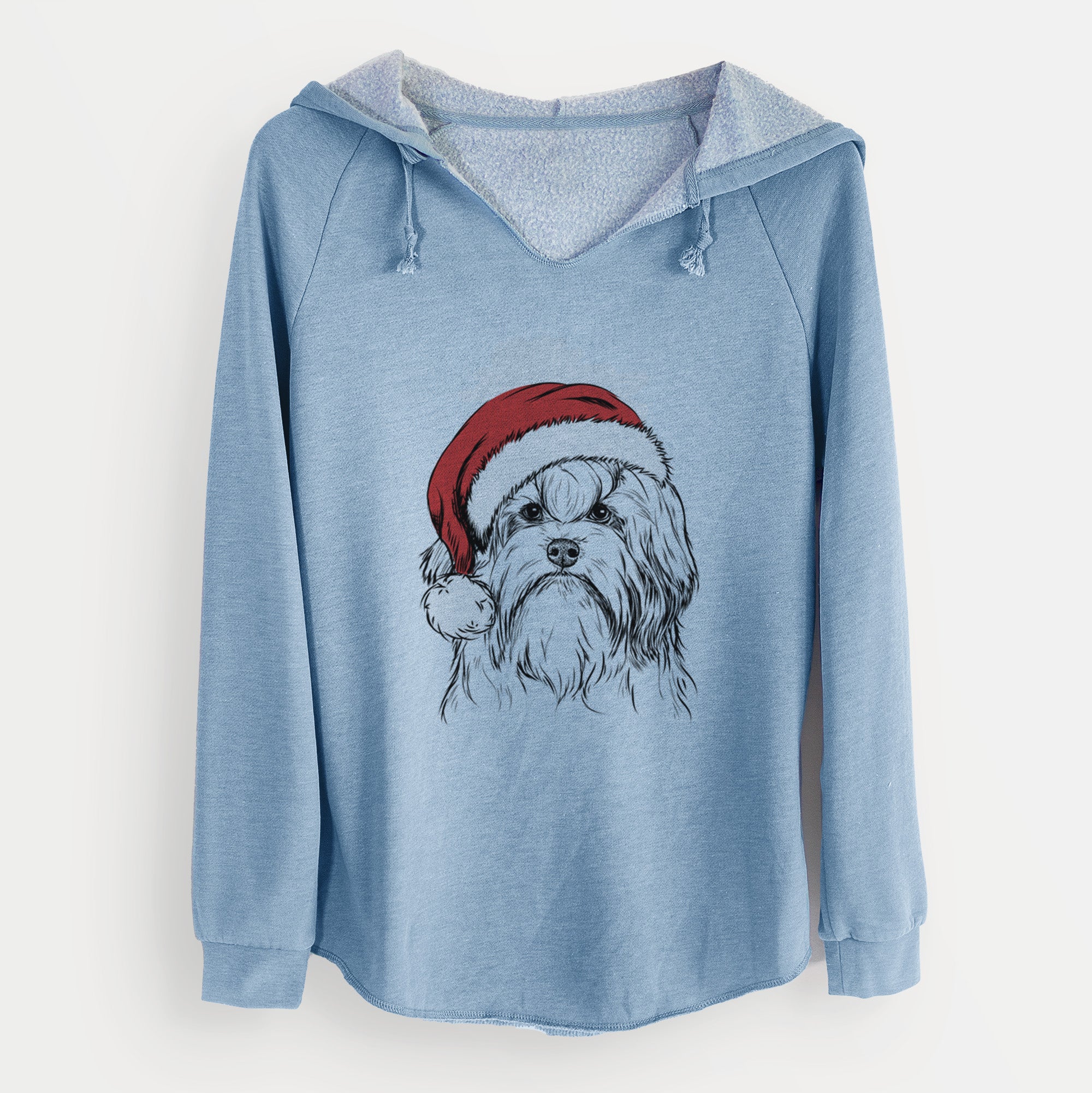 Santa Tootsie the Lowchen - Cali Wave Hooded Sweatshirt