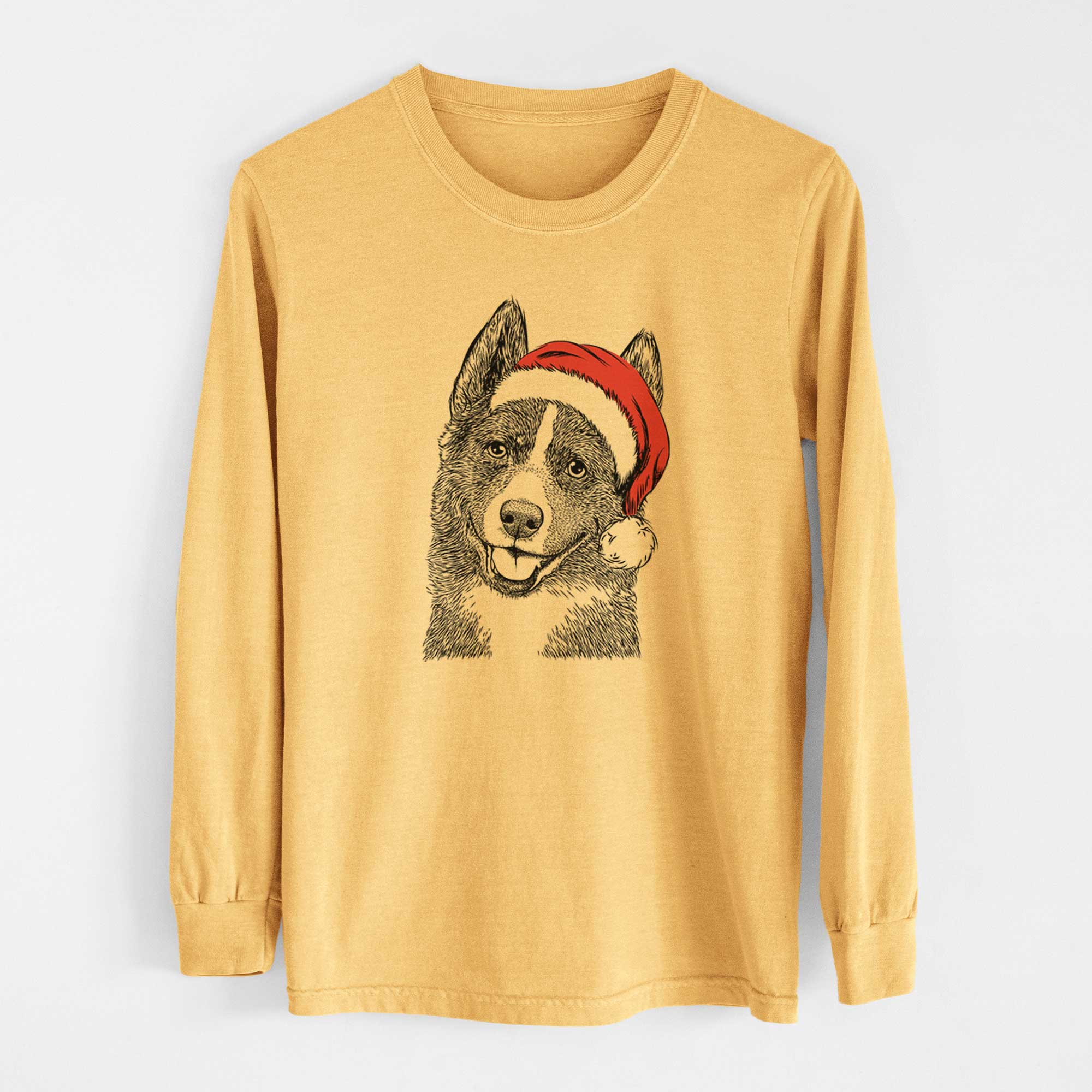 Santa Tosca the Karelian Bear Dog - Heavyweight 100% Cotton Long Sleeve