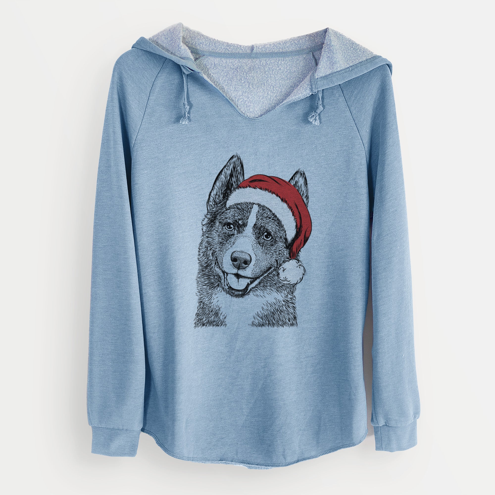 Santa Tosca the Karelian Bear Dog - Cali Wave Hooded Sweatshirt