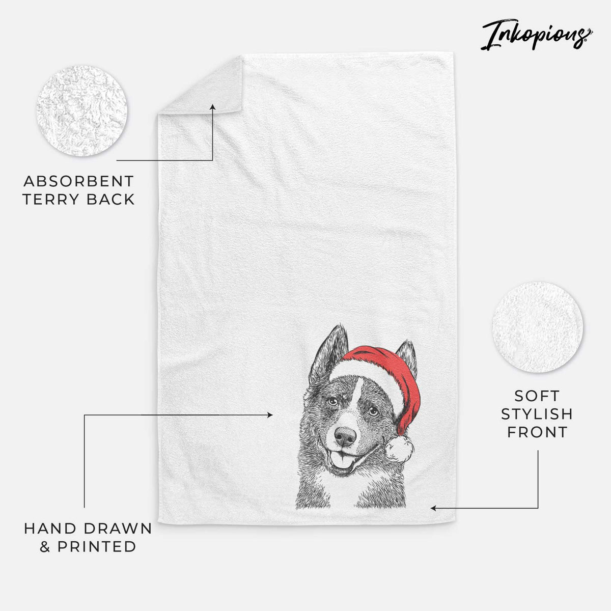 Tosca the Karelian Bear Dog Decorative Hand Towel