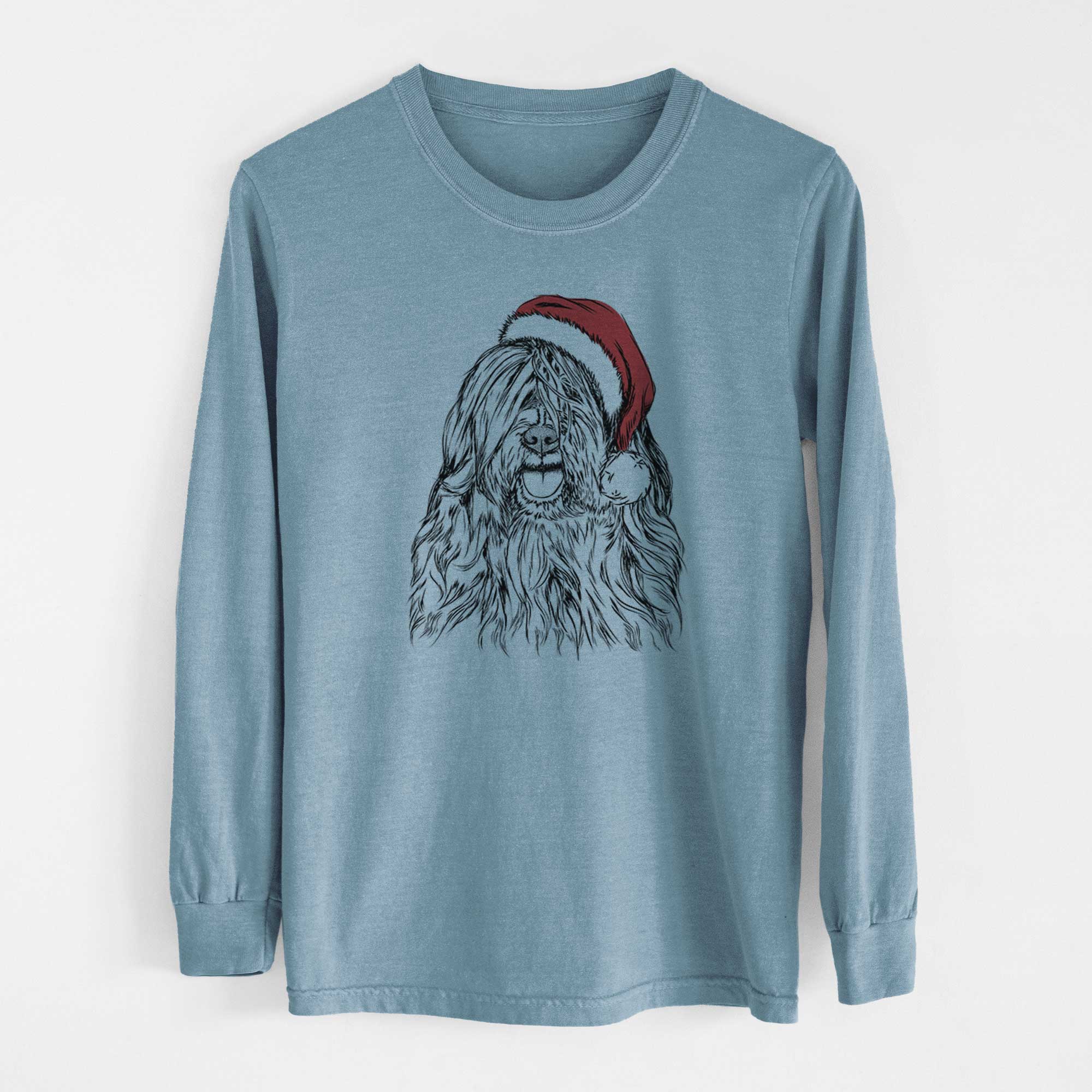 Santa Trinket the Tibetan Terrier - Heavyweight 100% Cotton Long Sleeve