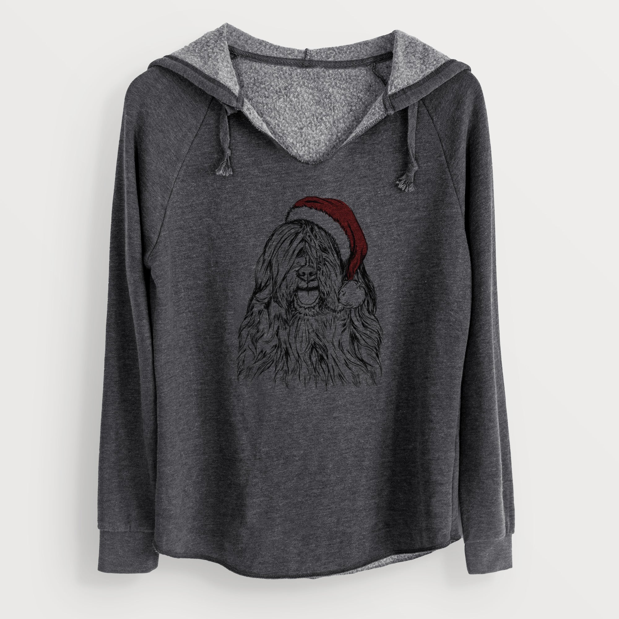 Santa Trinket the Tibetan Terrier - Cali Wave Hooded Sweatshirt