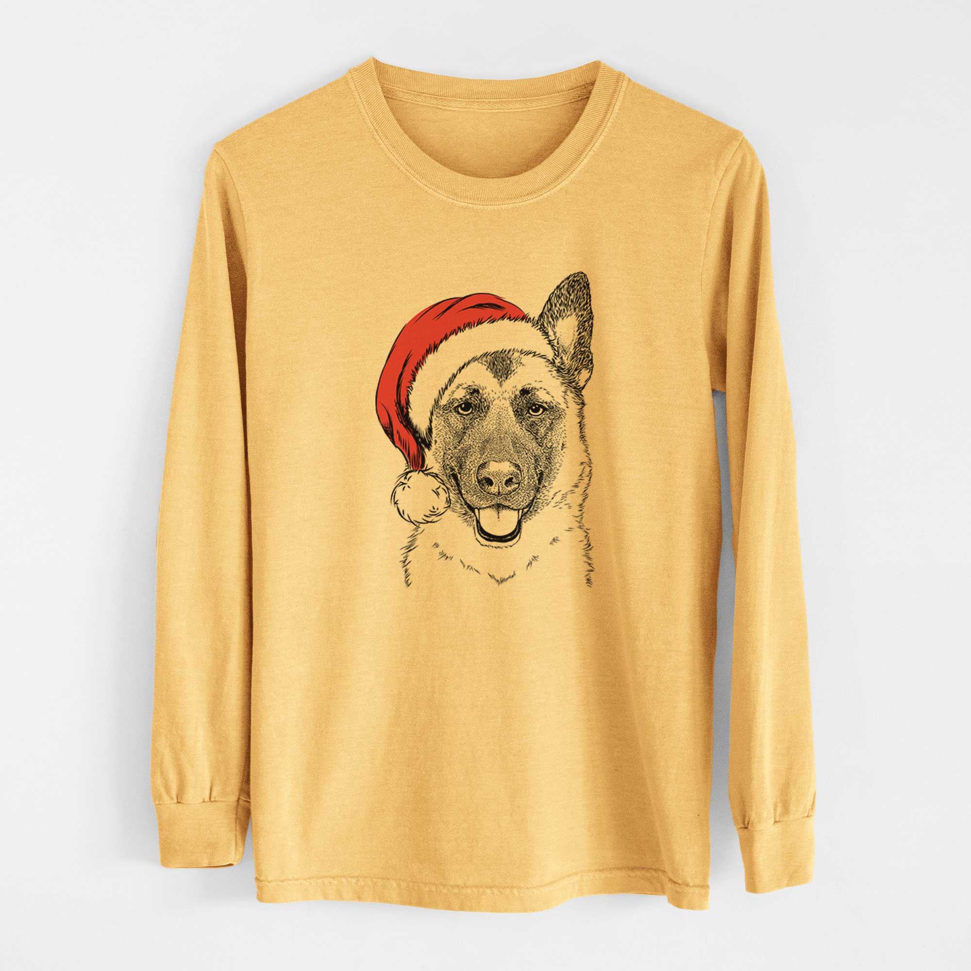 Santa Trooper the German Shepherd - Heavyweight 100% Cotton Long Sleeve