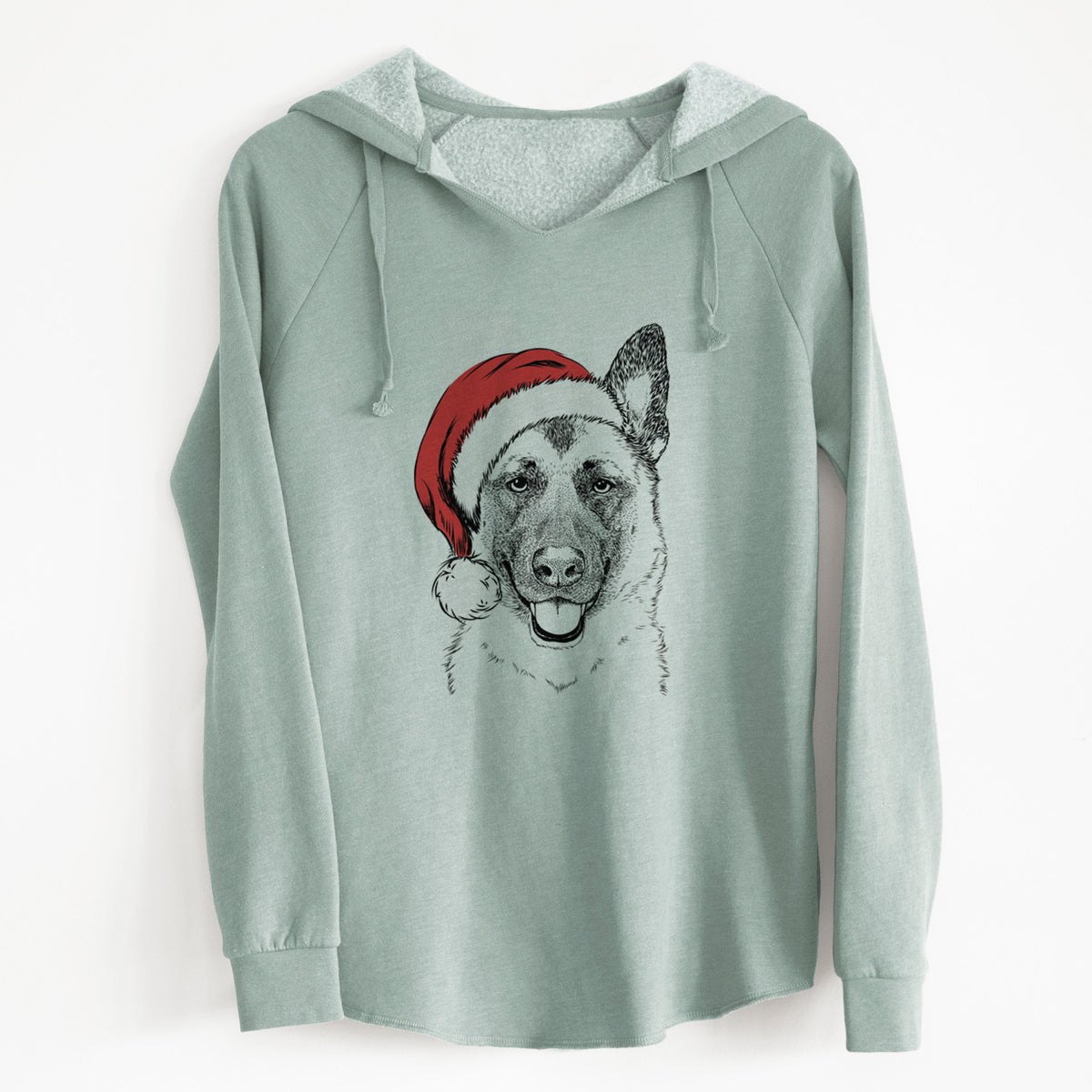 Santa Trooper the German Shepherd - Cali Wave Hooded Sweatshirt