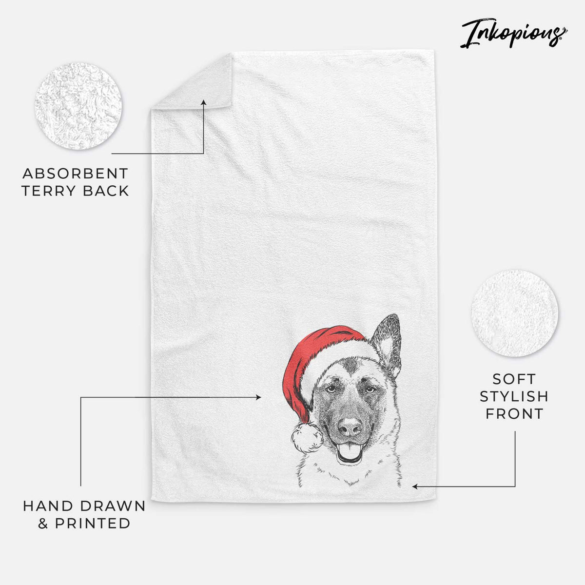 Trooper the German Shepherd Decorative Hand Towel
