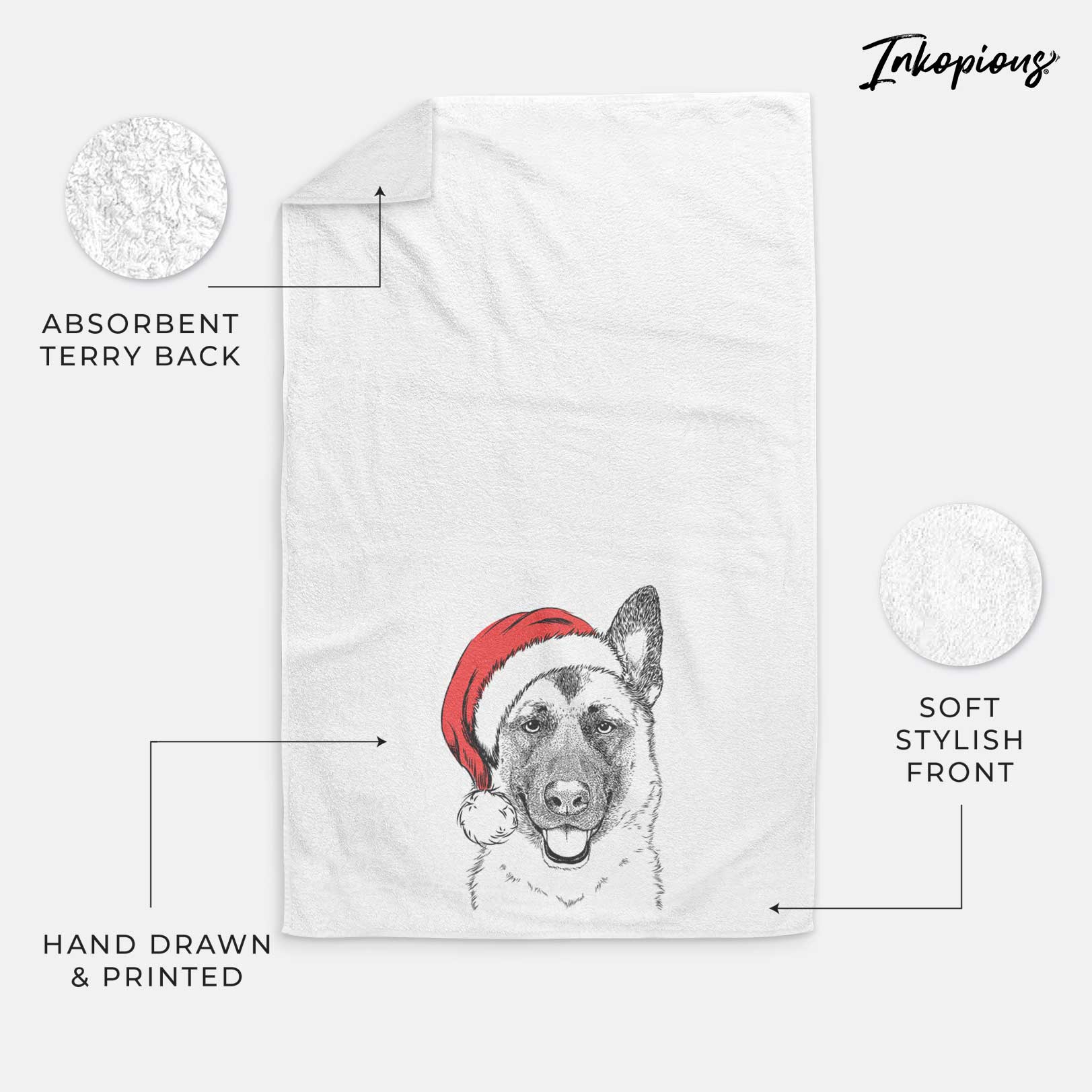 Trooper the German Shepherd Decorative Hand Towel