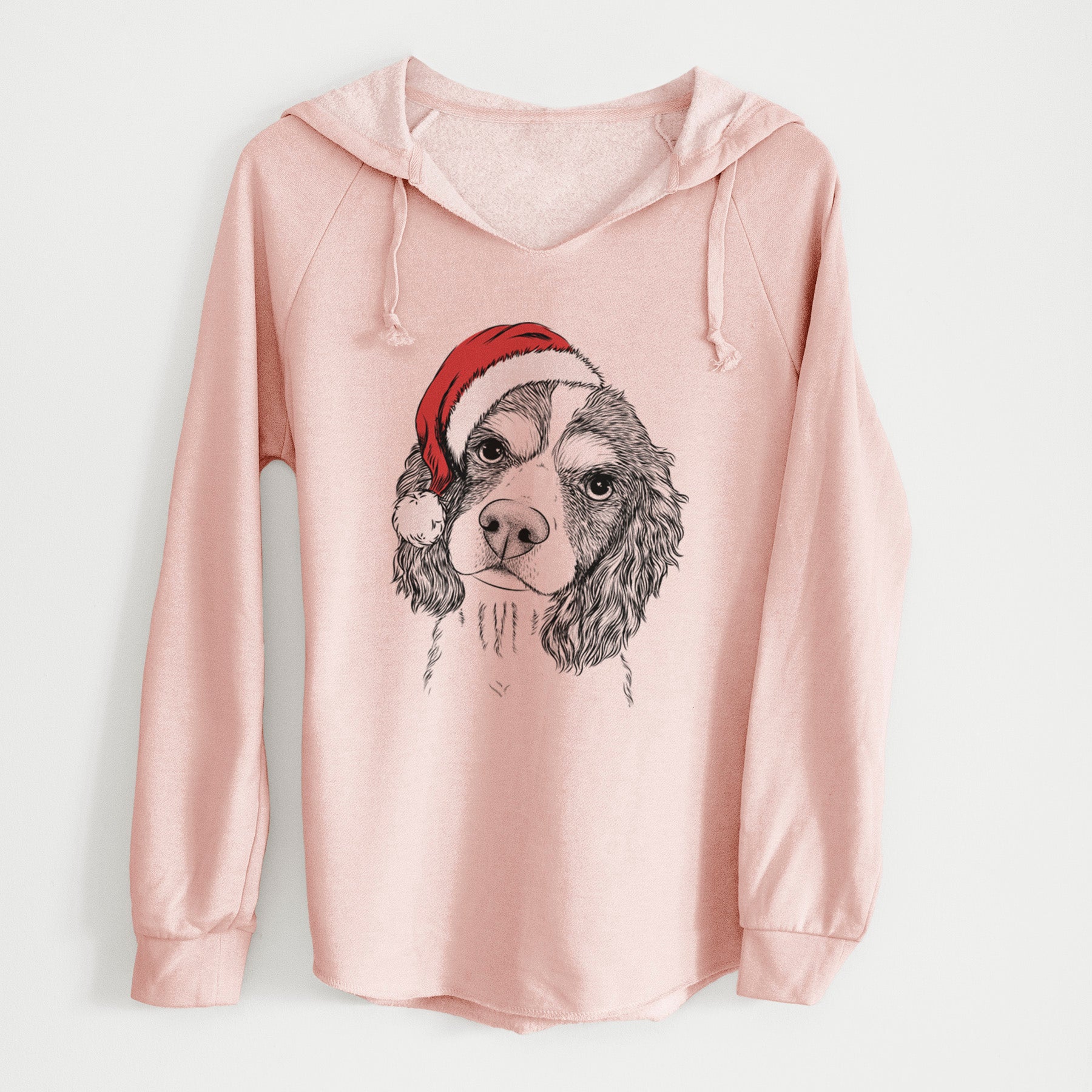 Santa Truman the Cavalier King Charles Spaniel - Cali Wave Hooded Sweatshirt