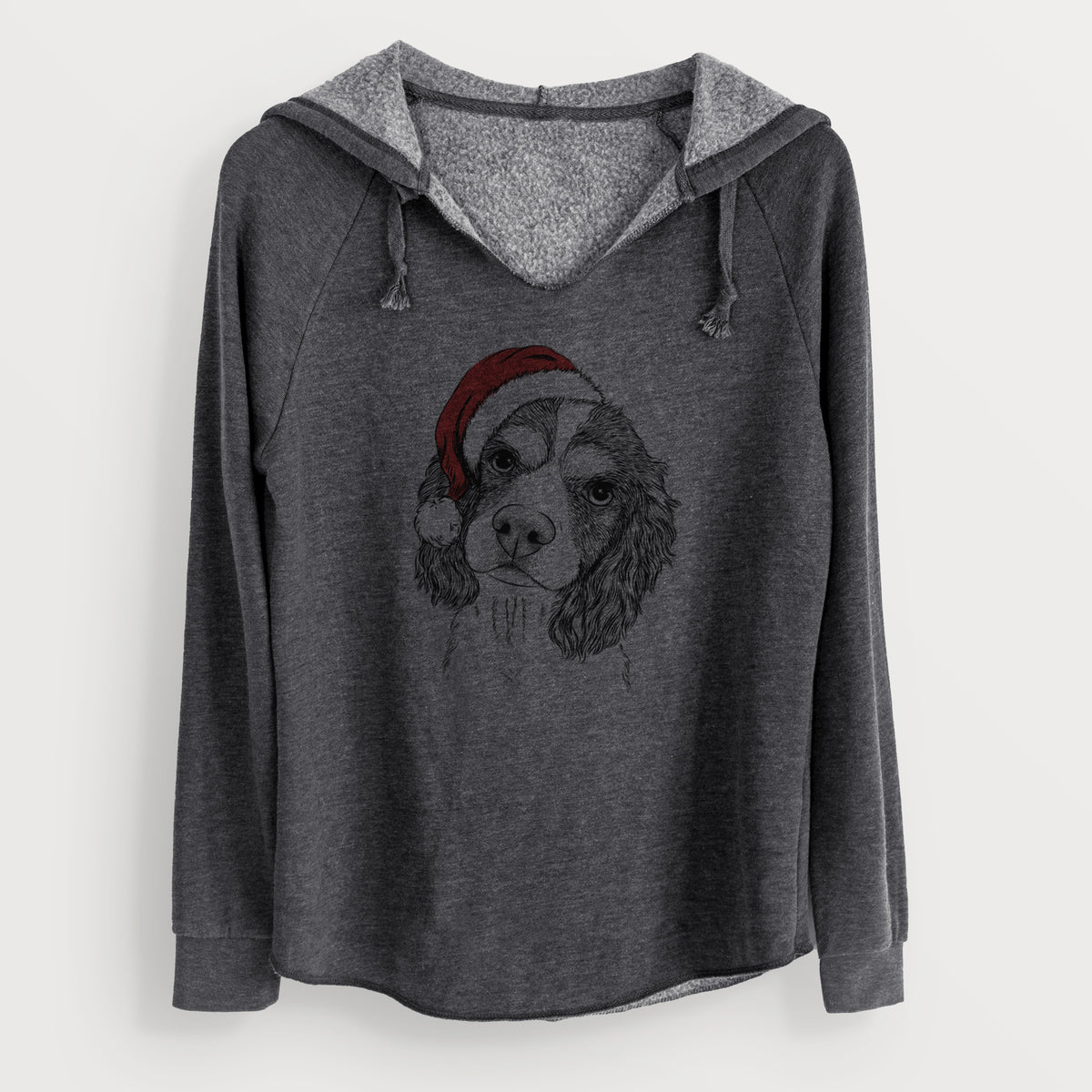 Santa Truman the Cavalier King Charles Spaniel - Cali Wave Hooded Sweatshirt