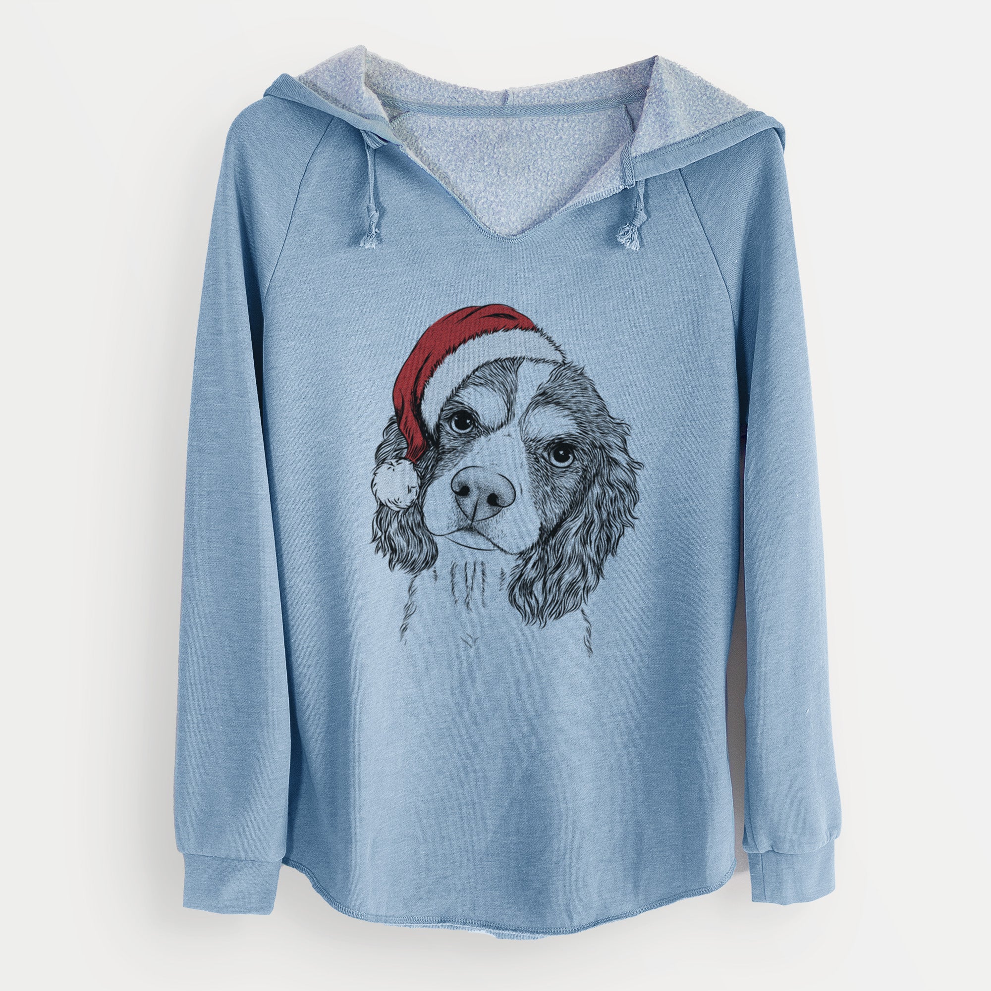 Santa Truman the Cavalier King Charles Spaniel - Cali Wave Hooded Sweatshirt