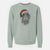 Santa Truman the Wirehaired Dachshund - Unisex Pigment Dyed Crew Sweatshirt