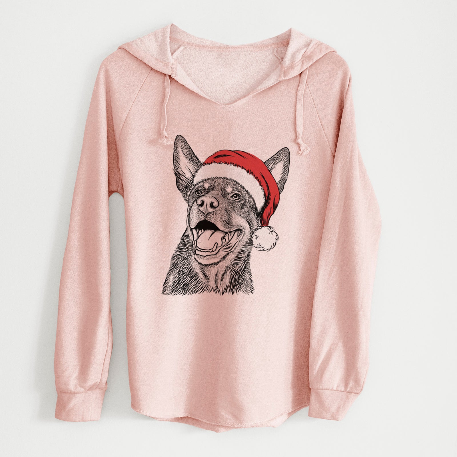 Santa Tucker the Australian Kelpie - Cali Wave Hooded Sweatshirt