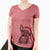 Santa Tucker the Australian Kelpie - Women's V-neck Shirt