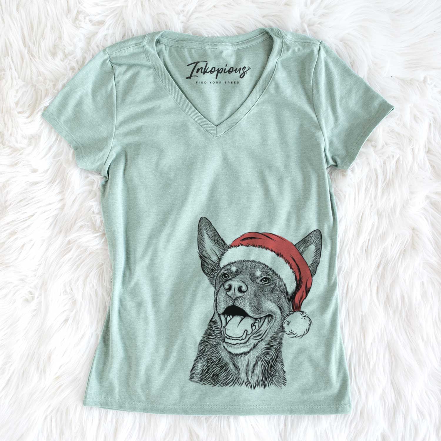 Tucker the Australian Kelpie - Women's V-neck Shirt