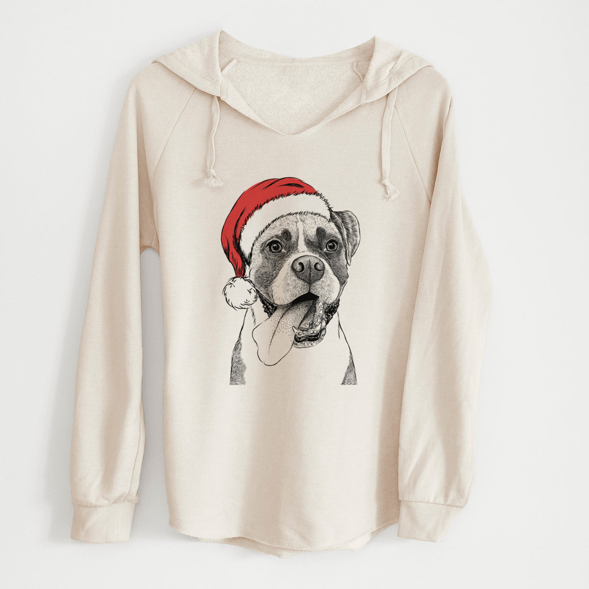 Santa Tuckeroo the Boxer - Cali Wave Hooded Sweatshirt