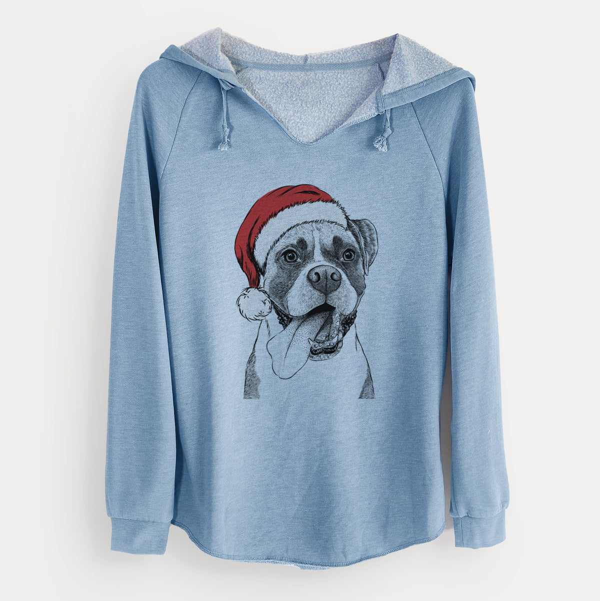 Santa Tuckeroo the Boxer - Cali Wave Hooded Sweatshirt