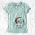 Santa Tufton the English Mastiff - Women's V-neck Shirt