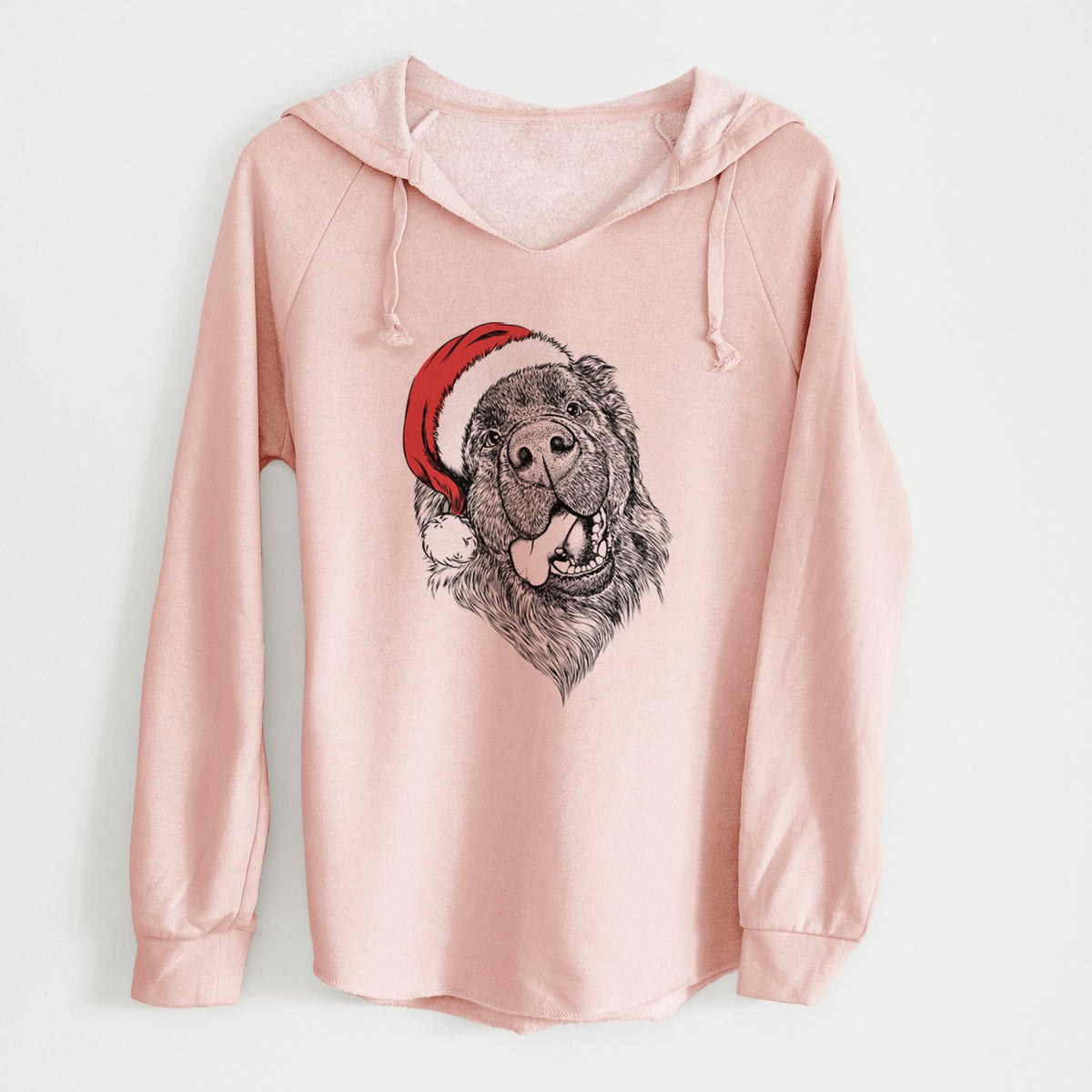 Santa Tuna the Newfoundland - Cali Wave Hooded Sweatshirt