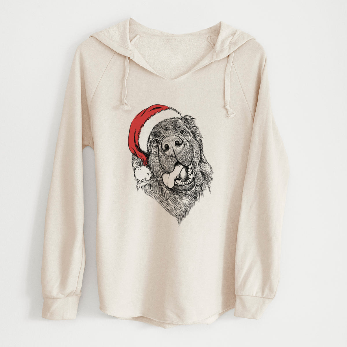 Santa Tuna the Newfoundland - Cali Wave Hooded Sweatshirt