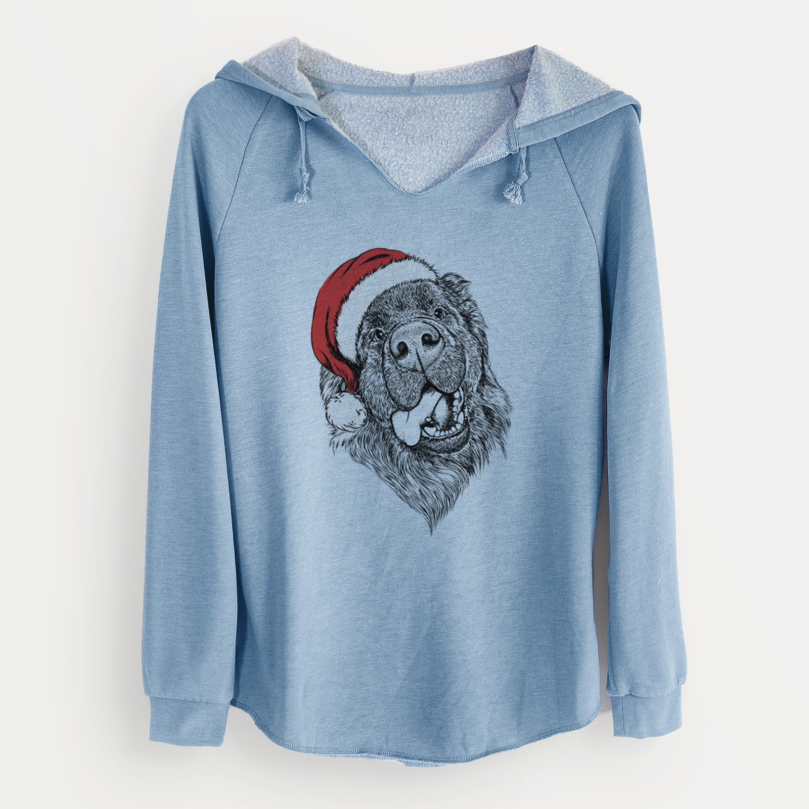 Santa Tuna the Newfoundland - Cali Wave Hooded Sweatshirt