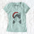 Santa Tux the Tuxedo Cat - Women's V-neck Shirt