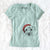 Santa Twiggy the Whippet - Women's V-neck Shirt