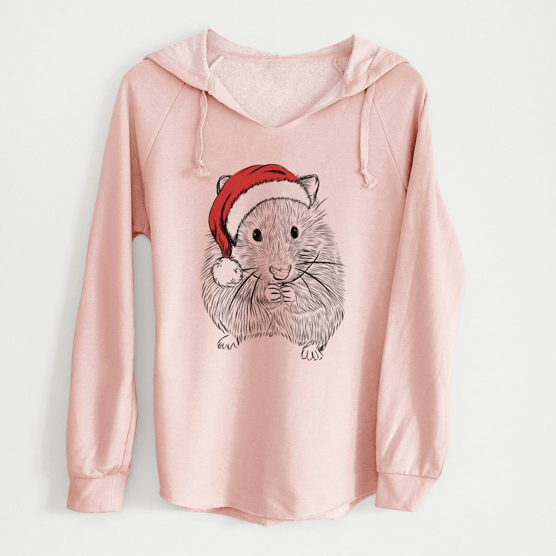 Santa Twitch the Hamster - Cali Wave Hooded Sweatshirt