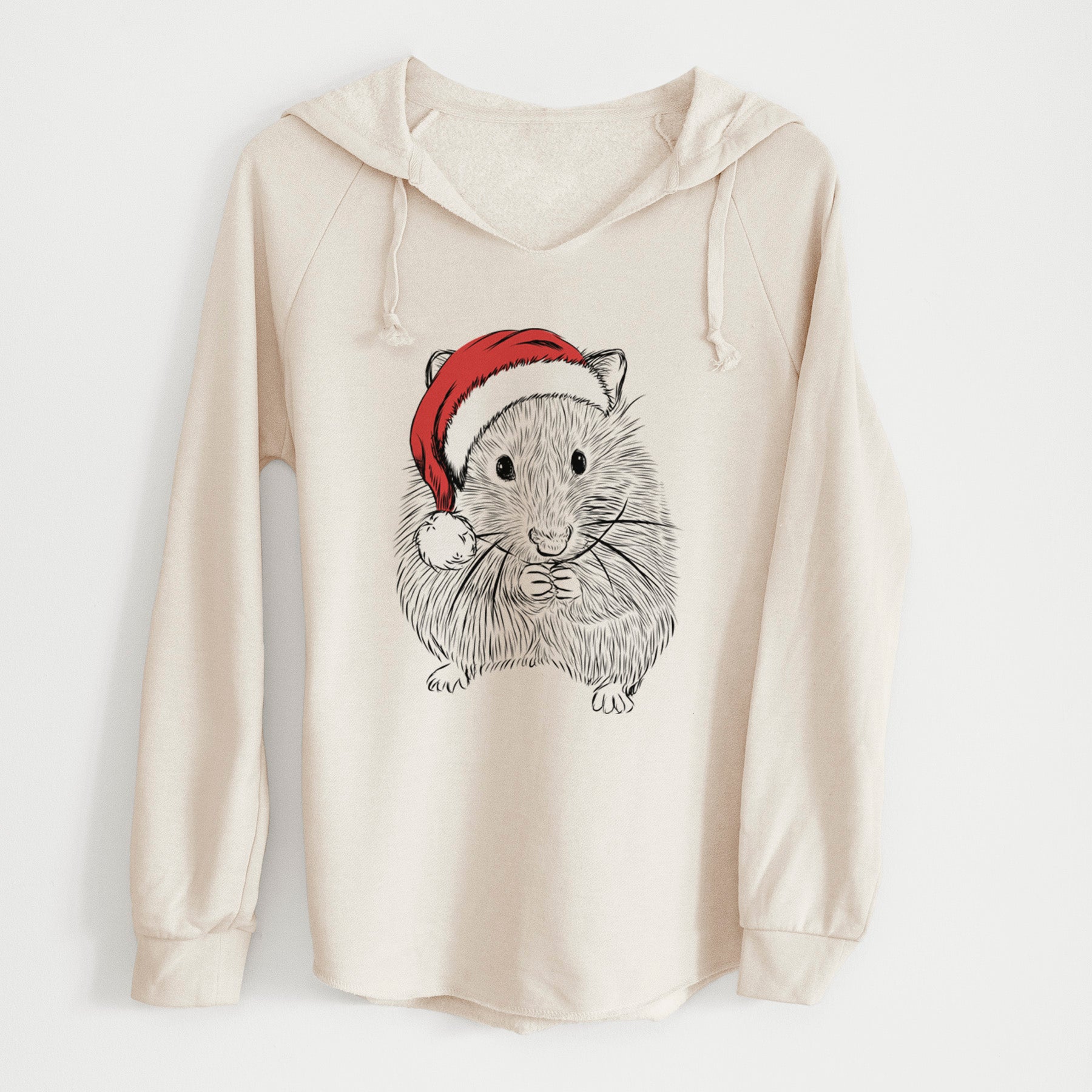 Santa Twitch the Hamster - Cali Wave Hooded Sweatshirt