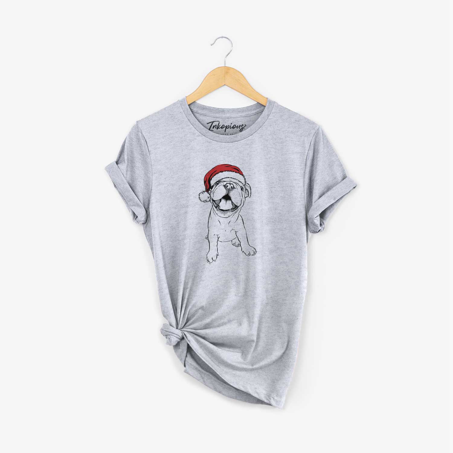 Santa Tyke the English Bulldog - Unisex Crewneck