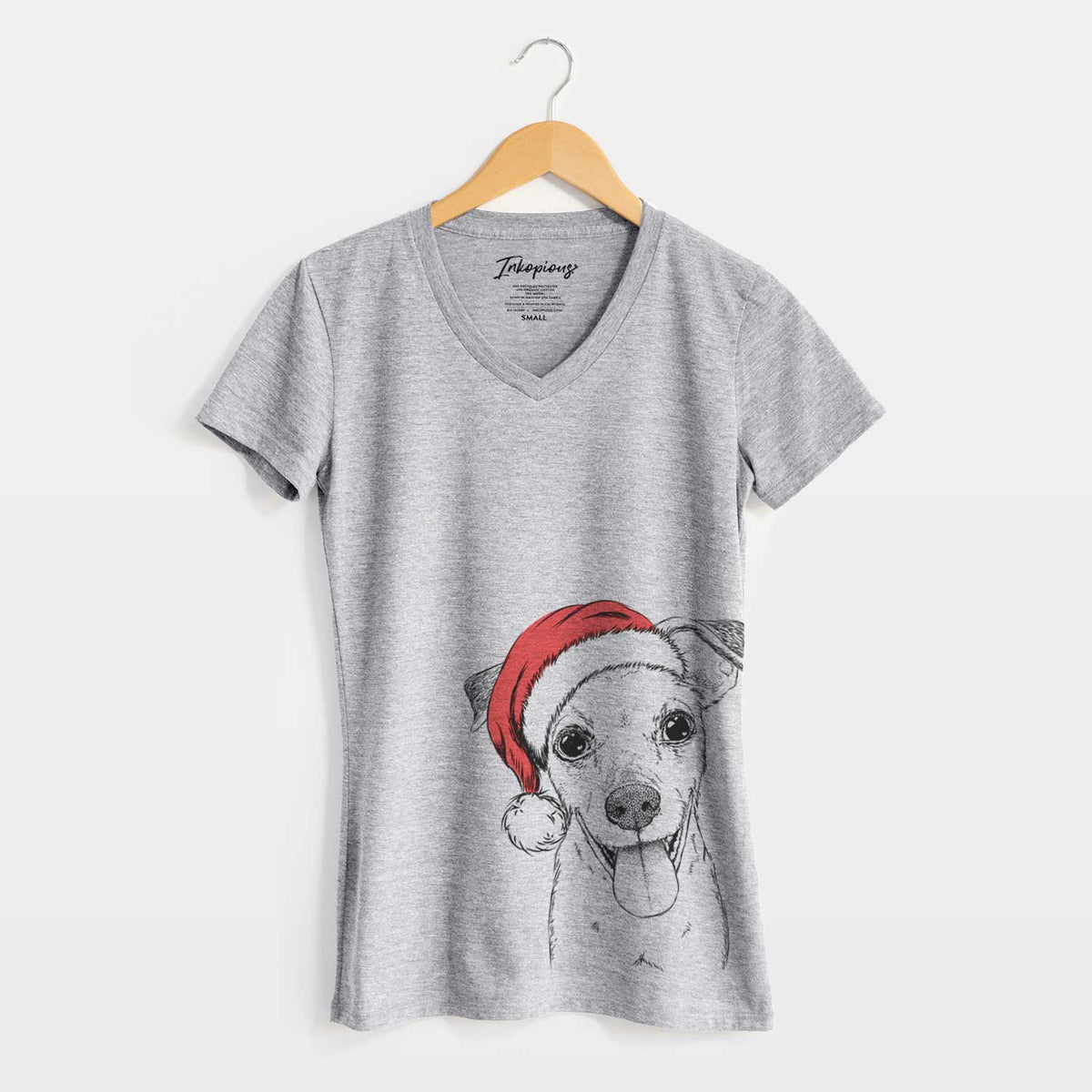 Santa Tyler the Mixed Breed - Women's V-neck Shirt