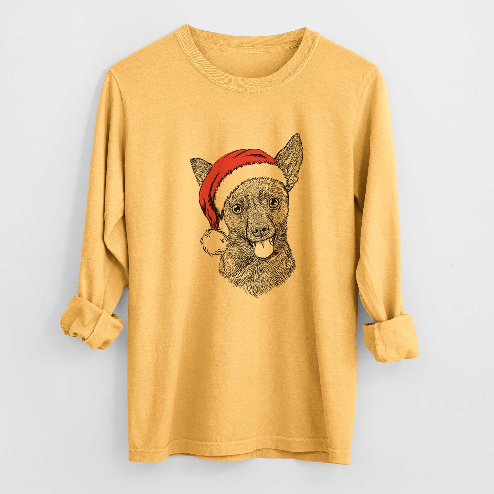 Santa Ursa the Mixed Breed - Heavyweight 100% Cotton Long Sleeve