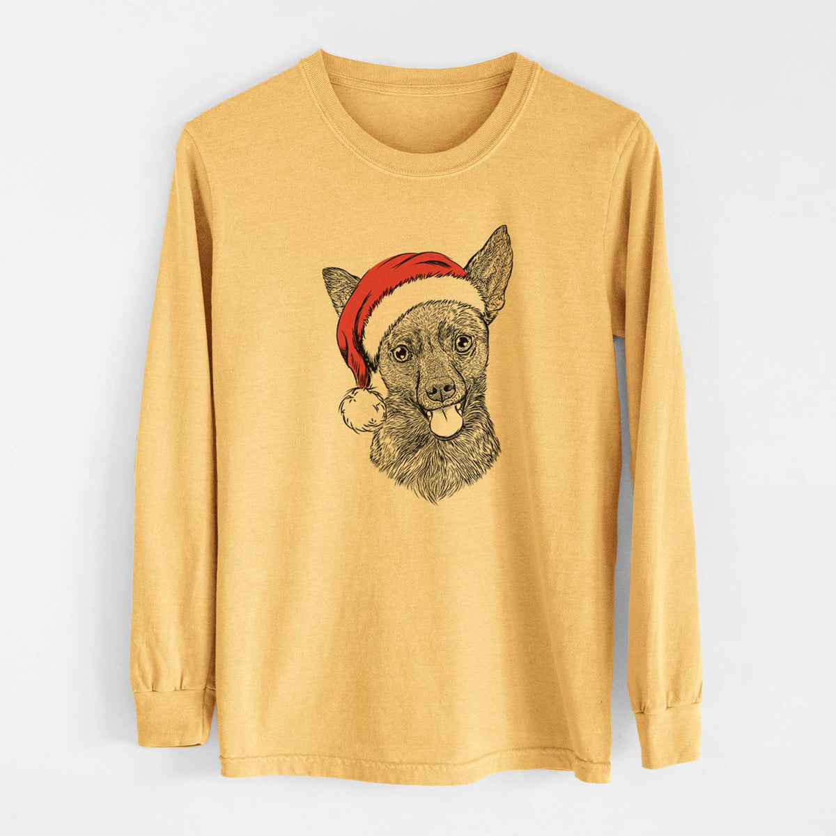 Santa Ursa the Mixed Breed - Heavyweight 100% Cotton Long Sleeve