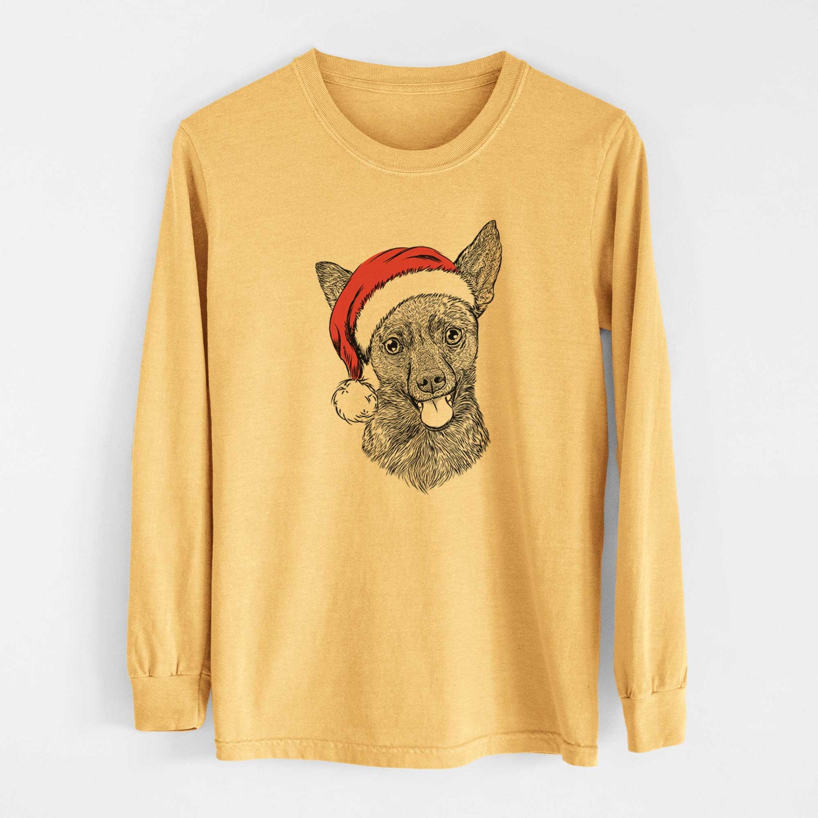Santa Ursa the Mixed Breed - Heavyweight 100% Cotton Long Sleeve