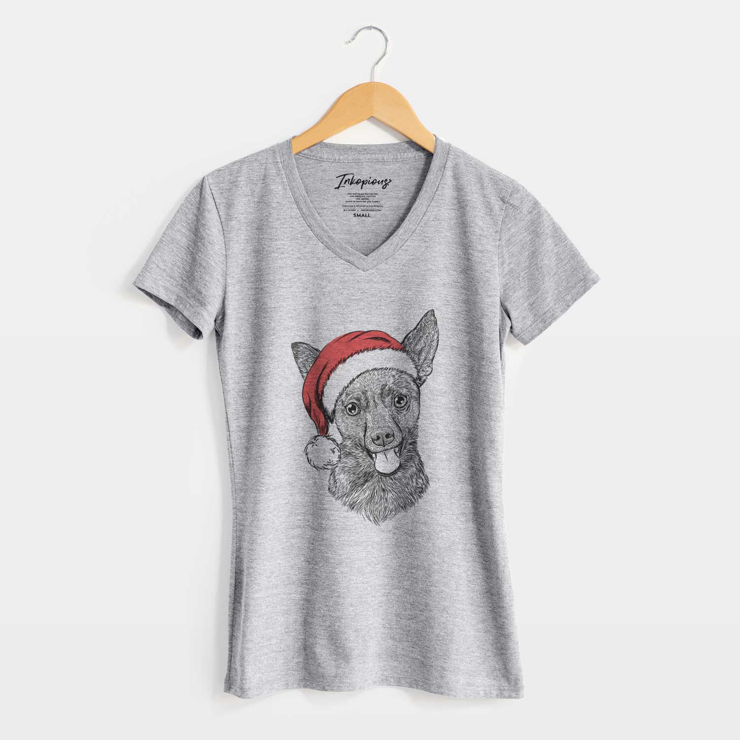 Santa Ursa the Mixed Breed - Women's V-neck Shirt