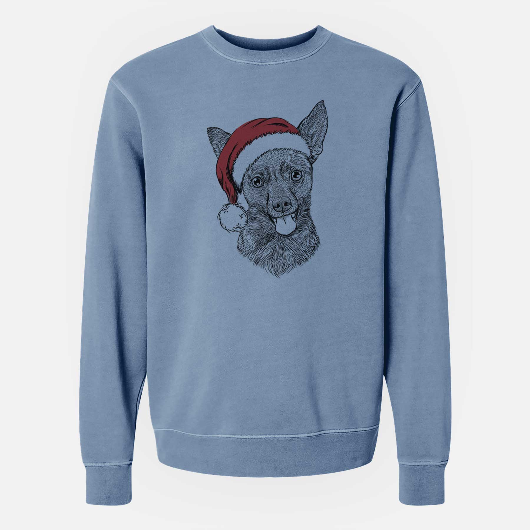 Santa Ursa the Mixed Breed - Unisex Pigment Dyed Crew Sweatshirt