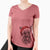 Santa Ursa the Mixed Breed - Women's V-neck Shirt