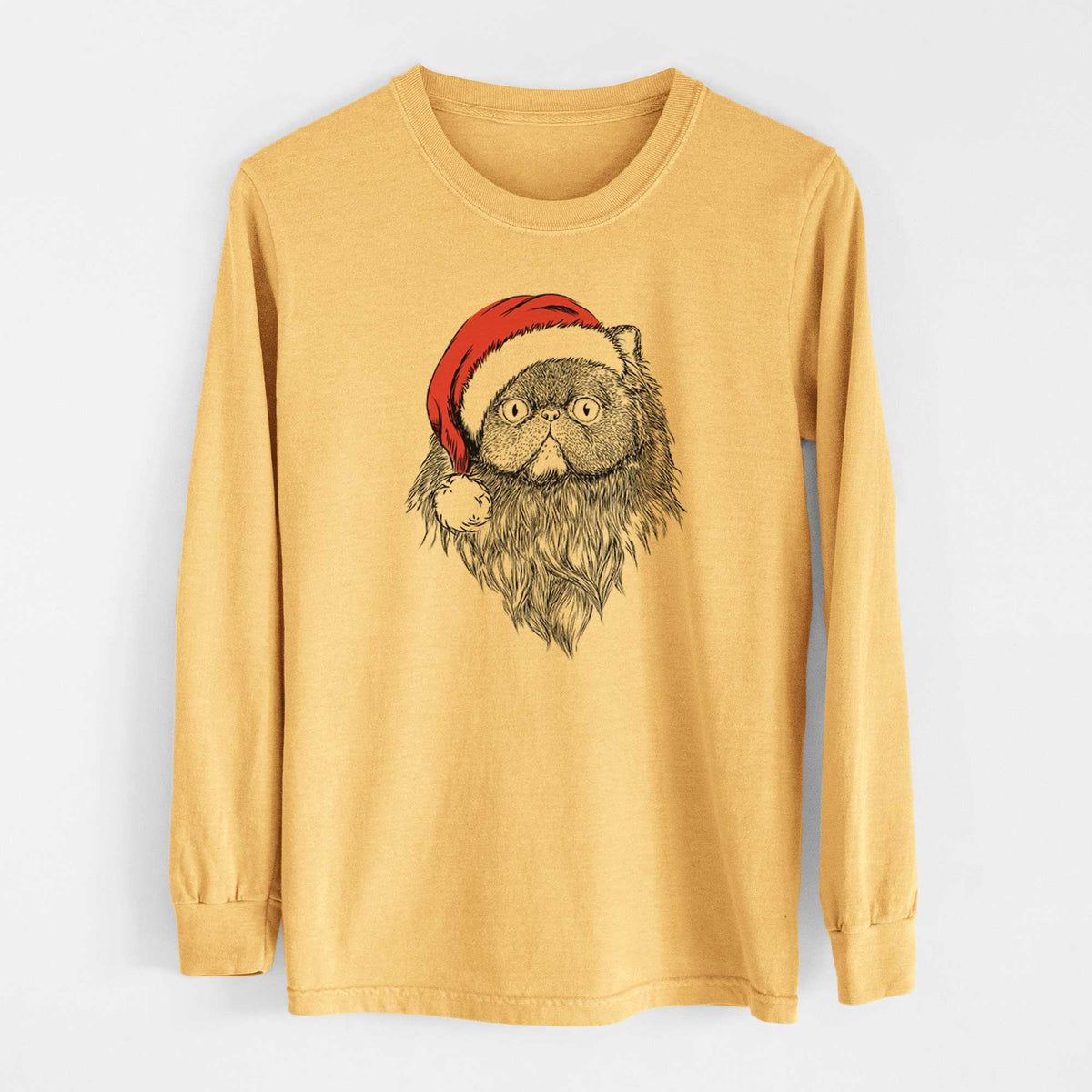 Santa Vader the Persian Cat - Heavyweight 100% Cotton Long Sleeve