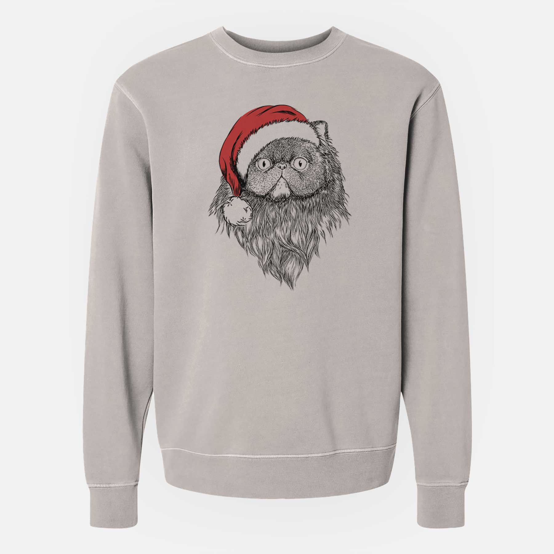 Santa Vader the Persian Cat - Unisex Pigment Dyed Crew Sweatshirt