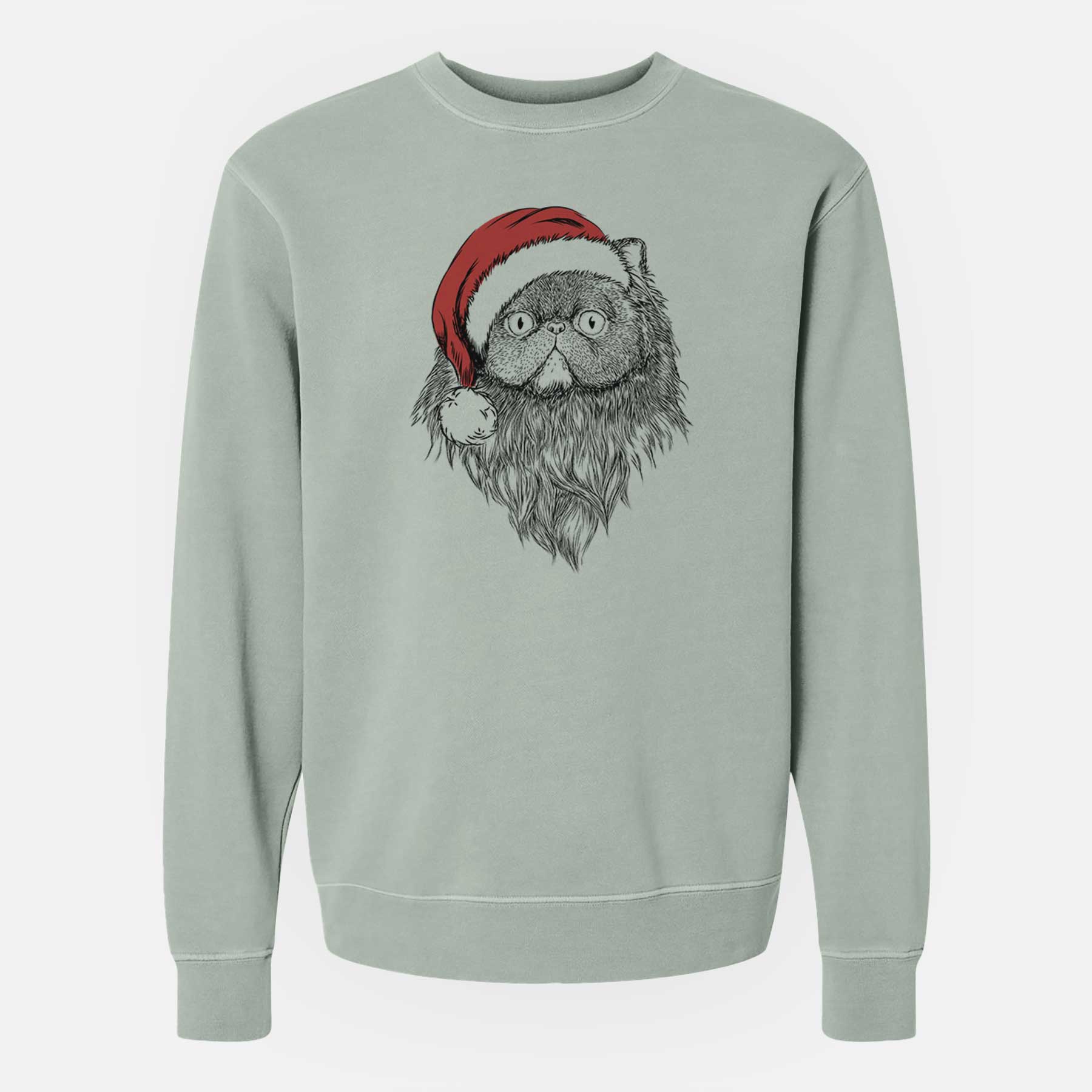 Santa Vader the Persian Cat - Unisex Pigment Dyed Crew Sweatshirt