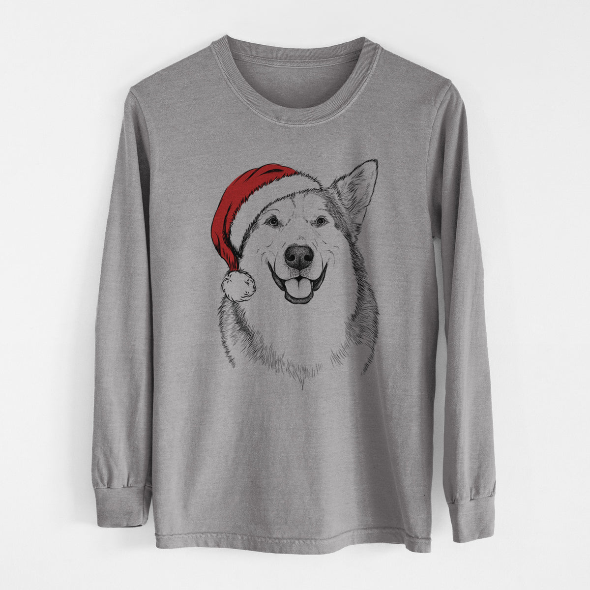 Santa Vader the Alaskan Malamute - Heavyweight 100% Cotton Long Sleeve