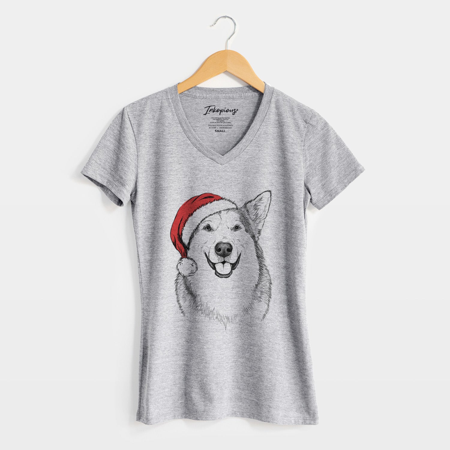 Santa Vader the Alaskan Malamute - Women's Perfect V-neck Shirt