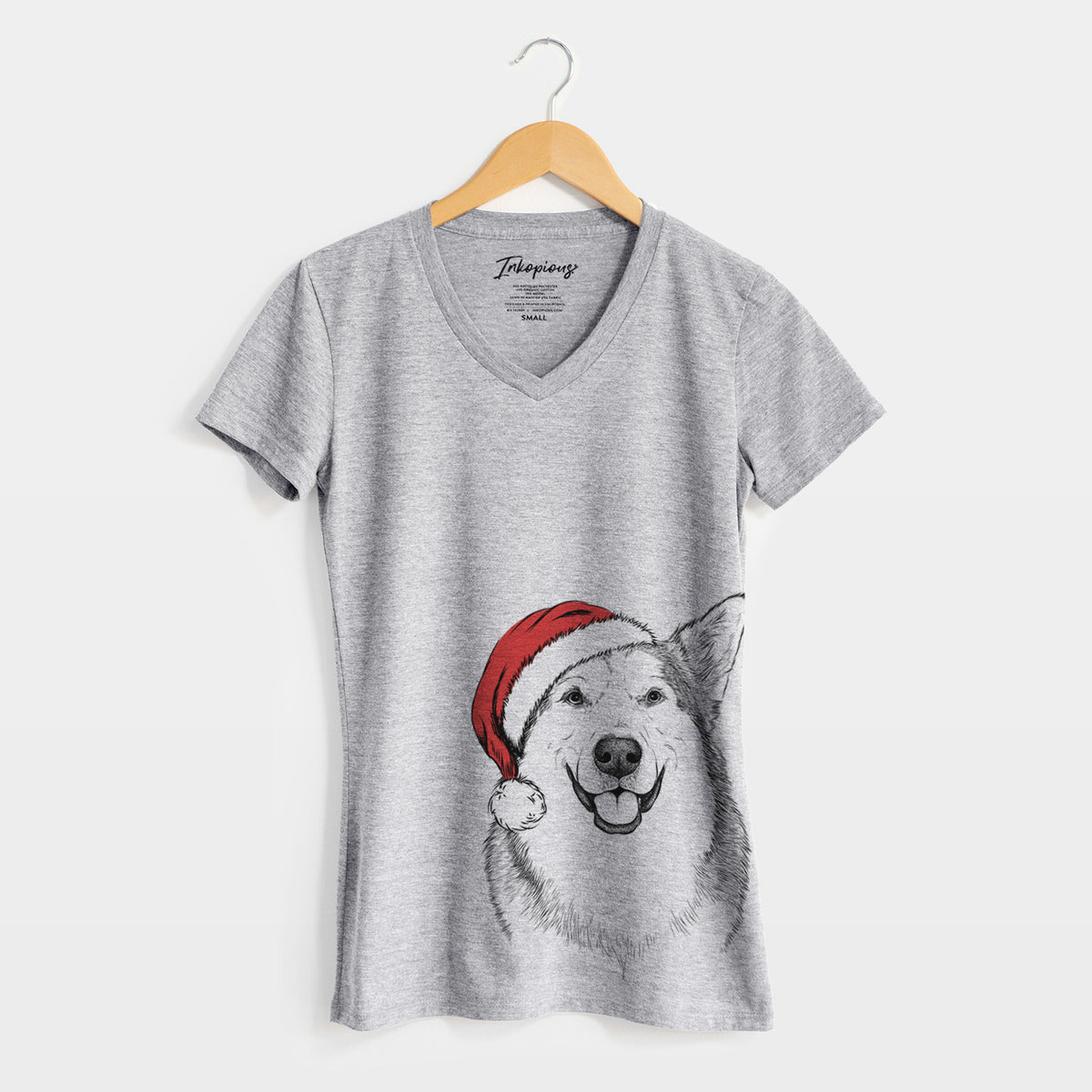 Santa Vader the Alaskan Malamute - Women's Perfect V-neck Shirt