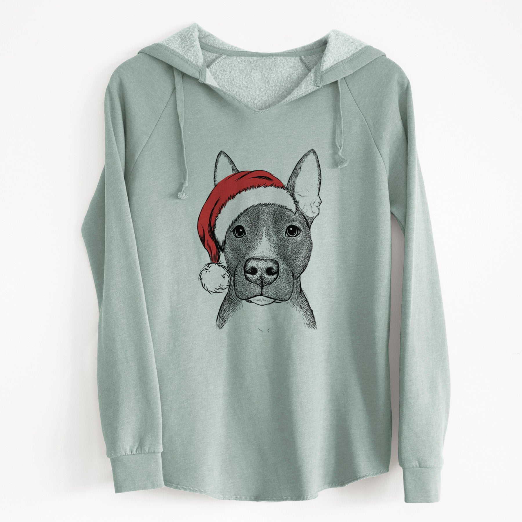 Santa Violet the Pitbull - Cali Wave Hooded Sweatshirt