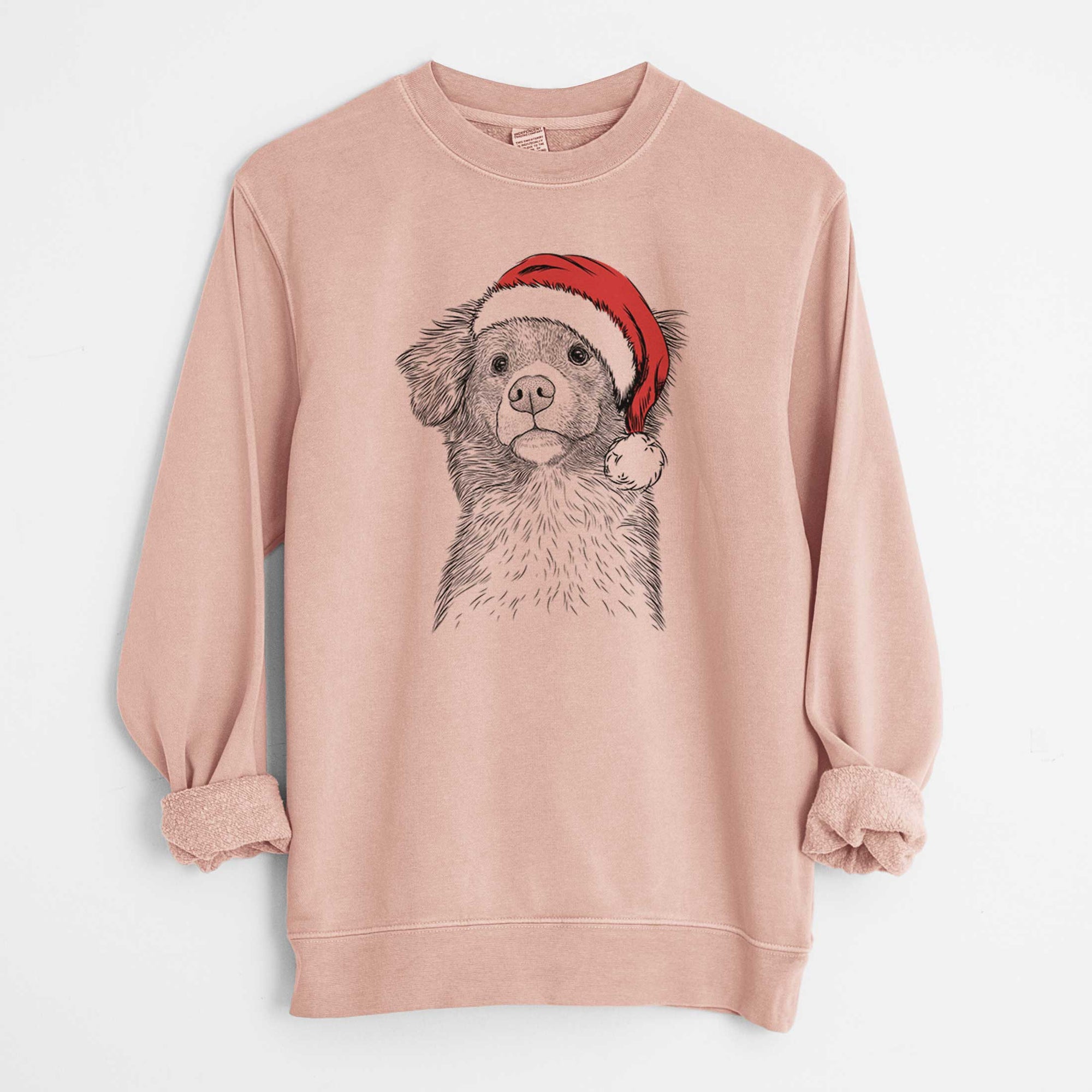 Santa Vixen the Nova Scotia Duck Tolling Retriever - Unisex Pigment Dyed Crew Sweatshirt