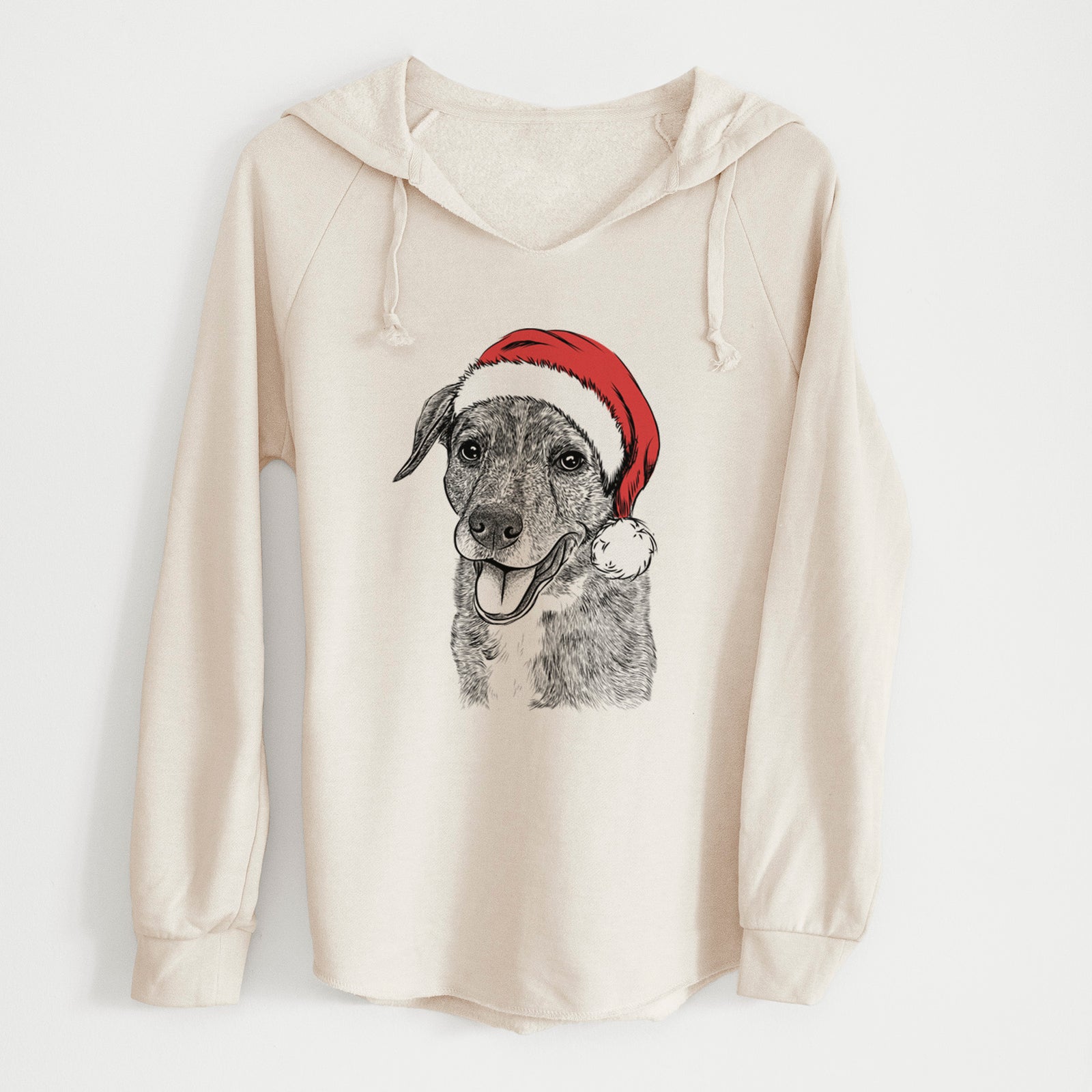 Santa Wally the Mixed Breed - Cali Wave Hooded Sweatshirt